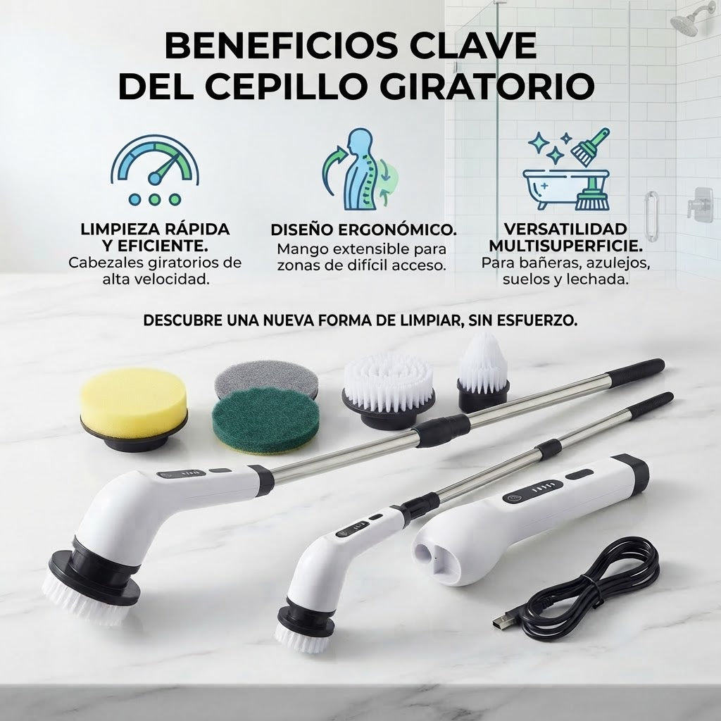 cepillo eléctrico de limpieza 9 en 1